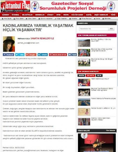 Kadınlarımıza Yarımlık Yaşatmak Hiçlik Yaşatmaktır 08 03 16